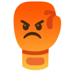 enraged face + boxing glove