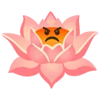 enraged face + lotus