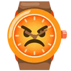 enraged face + watch