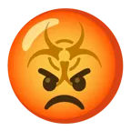 enraged face + biohazard