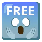 face screaming in fear + FREE button