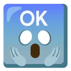 face screaming in fear + OK button