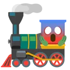face screaming in fear + locomotive