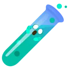 face screaming in fear + test tube