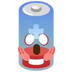 face screaming in fear + low battery
