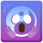 face screaming in fear + yin yang