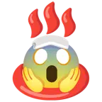 face screaming in fear + hot springs
