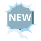 face in clouds + NEW button