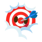 face in clouds + bullseye