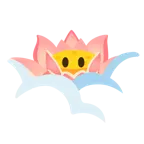 face in clouds + lotus
