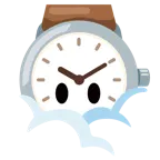 face in clouds + watch