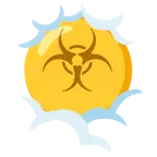 face in clouds + biohazard