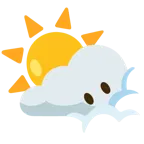 face in clouds + sun behind cloud