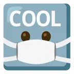 faccina con mascherina + pulsante COOL