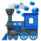 locomotiva + urna elettorale con scheda