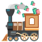 locomotiva + borse della spesa