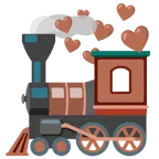 locomotiva + cuore marrone