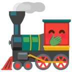 locomotiva + faccina con mano sulla bocca