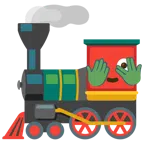 locomotiva + faccina che sbircia tra le dita