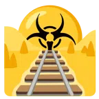 locomotiva + simbolo del rischio biologico