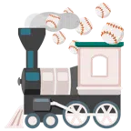 locomotiva + palla da baseball