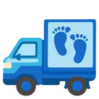 camion + impronta di piedi