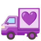 camion + cuore viola