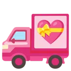 camion + cuore con fiocco