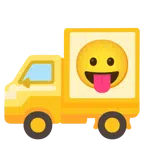 camion + faccina che mostra la lingua