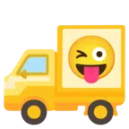 camion + faccina che fa l’occhiolino e mostra la lingua