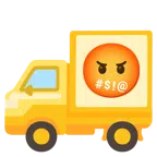 camion + faccina con simboli sulla bocca