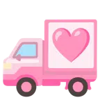camion + cuore rosa