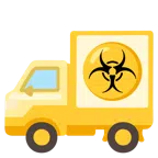 camion + simbolo del rischio biologico