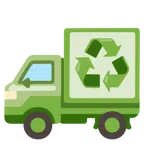 camion + simbolo del riciclaggio