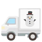 camion + pupazzo di neve senza neve