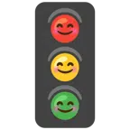 semaforo verticale + faccina con occhi sorridenti