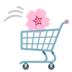 carrello + fiore di ciliegio