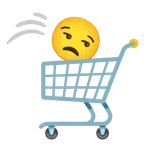 carrello + faccina contrariata
