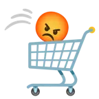 carrello + faccina accigliata