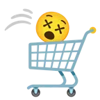 carrello + faccina frastornata