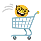 carrello + faccina nerd