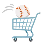 carrello + palla da baseball