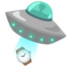 disco volante + orologio