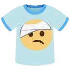 cara con la cabeza vendada + camiseta