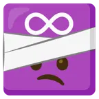 cara con la cabeza vendada + infinito