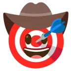 Gesicht mit Cowboyhut + Darts