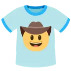 Gesicht mit Cowboyhut + T-Shirt