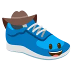 Gesicht mit Cowboyhut + Sportschuh