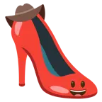 Gesicht mit Cowboyhut + Stöckelschuh