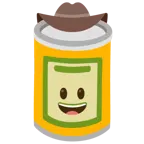 Gesicht mit Cowboyhut + Konserve